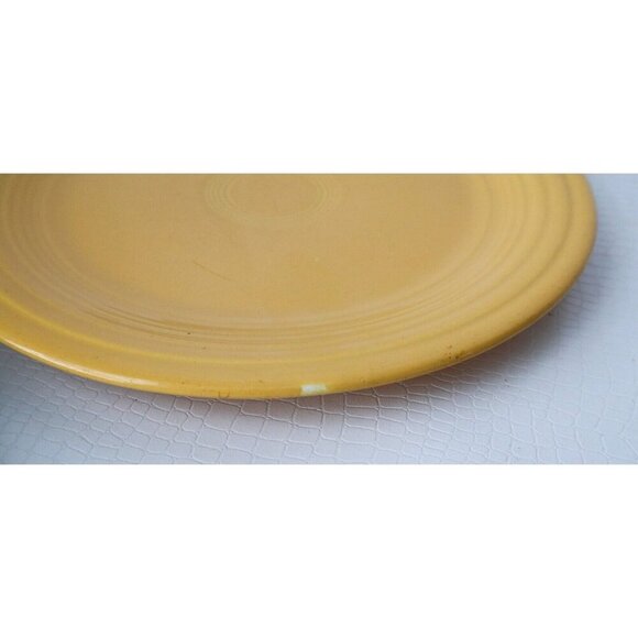 3 Vintage Fiestaware Plates Dinner Plates & 10.5" Plate Turquoise Yellow - Picture 5 of 8